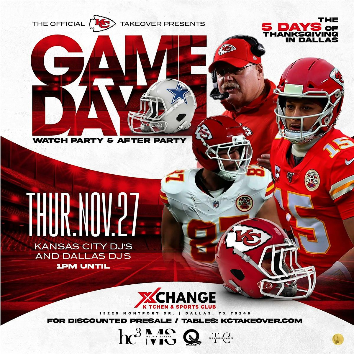 THE OFFICIAL KC TAKEOVER GAME DAY - WATCH PARTY & AFTER PARTY!!, 27 November | Event in Dallas | AllEvents