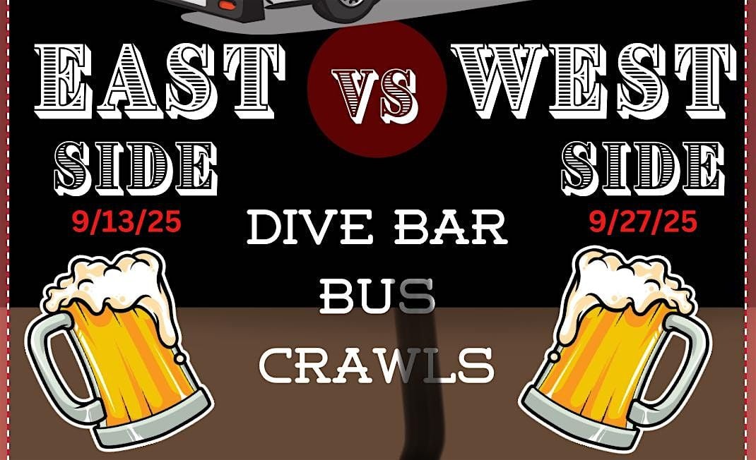 East Side vs West Side Dive Bar Bus Crawl-East Side 9/13, 13 September | Event in Cincinnati | AllEvents