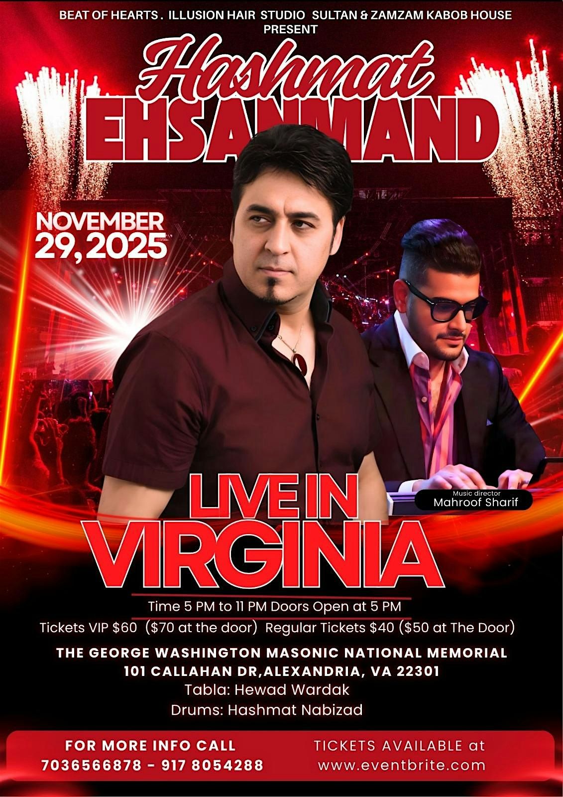 Hashmat Ehsanmand, 29 November | Event in Alexandria | AllEvents