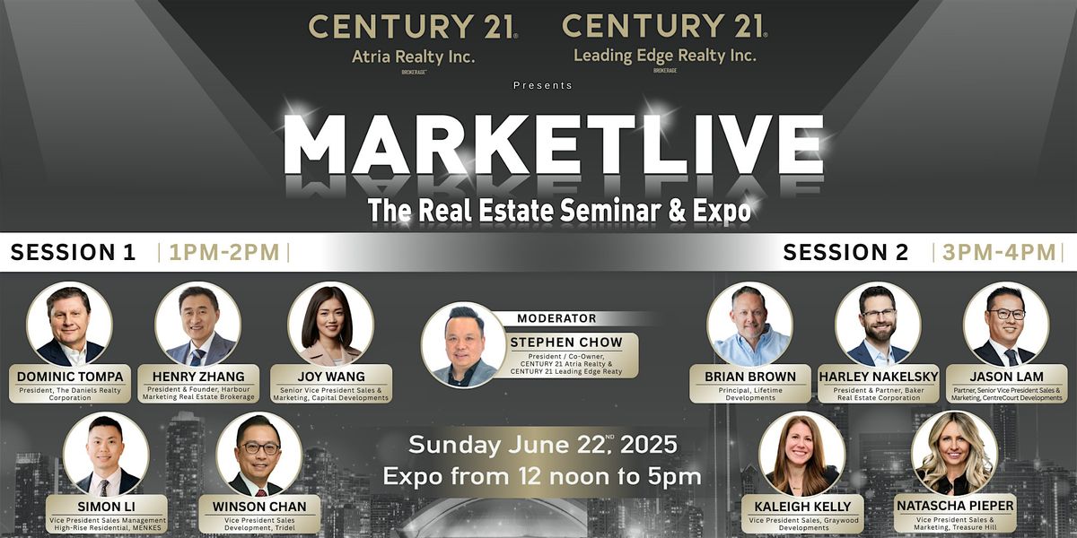 MarketLive: The Real Estate Seminar & Expo, 22 June | Event in Markham | AllEvents