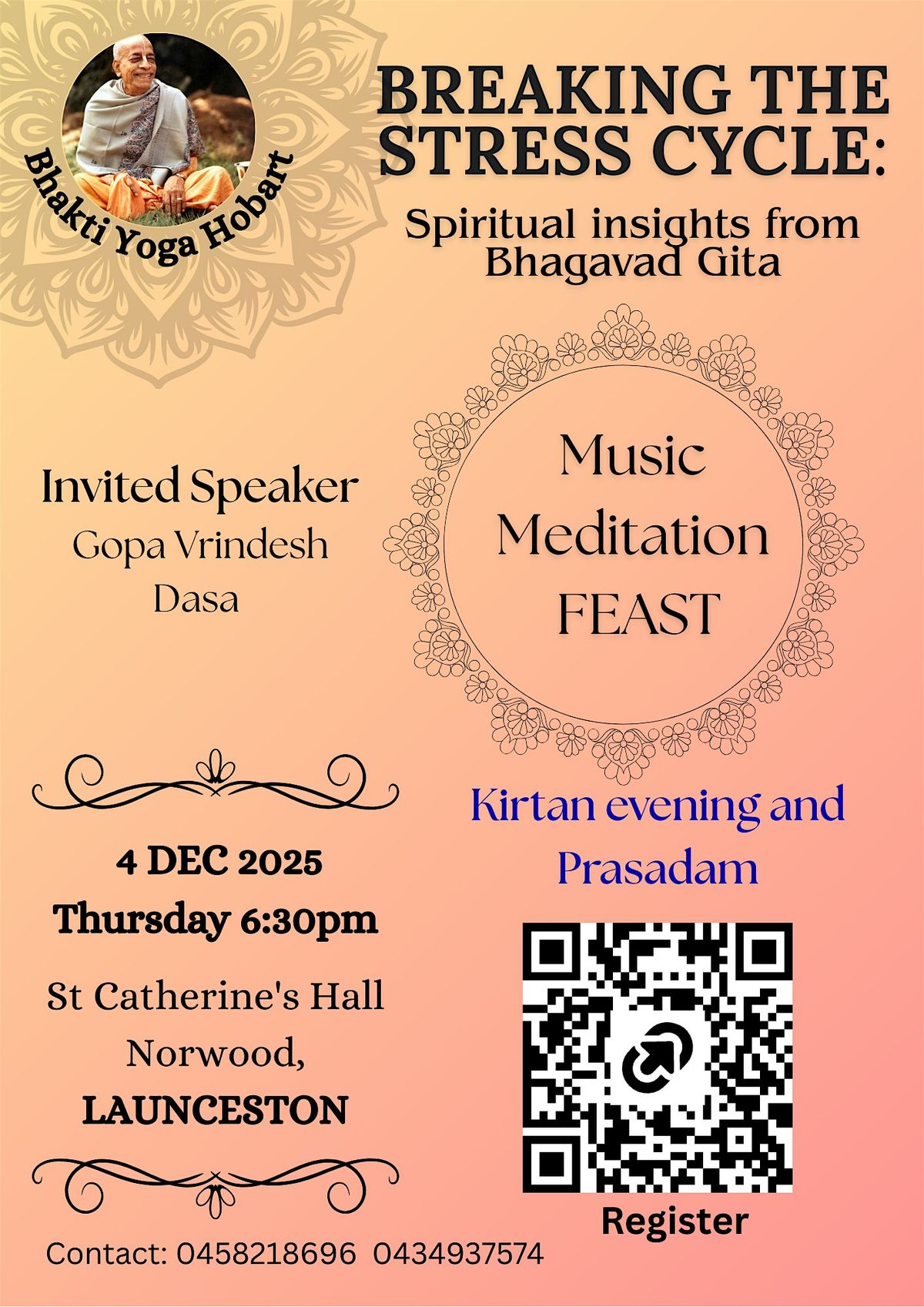 Breaking the Stress cycle:  Spiritual insights from Bhagavad Gita, 4 December | Event in Norwood | AllEvents