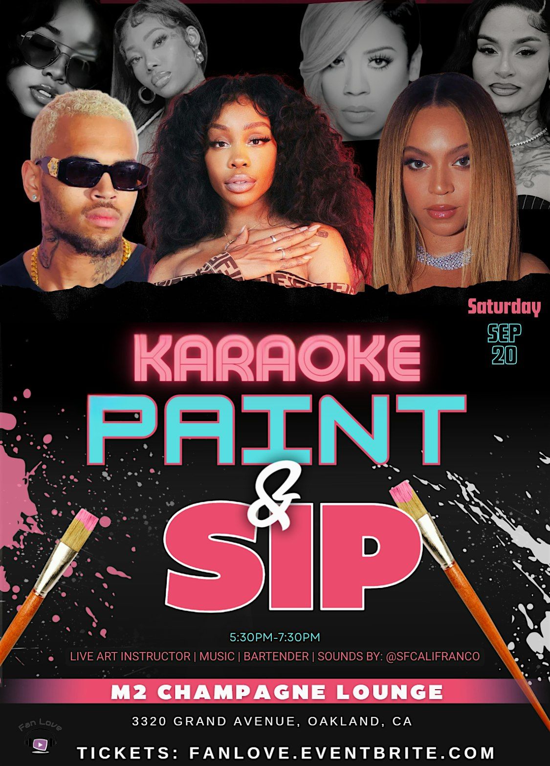 The Karaoke Paint & Sip Party @ M2 | Event in Oakland | AllEvents