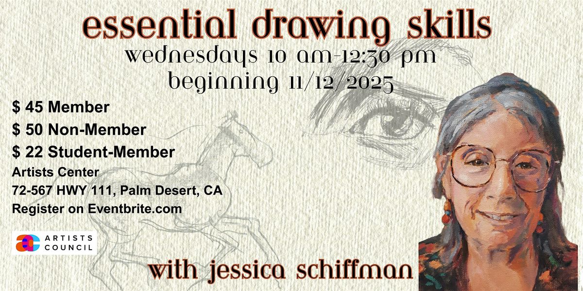 Essential Drawing Skills with Jessica Schiffman, 12 November | Event in Palm Desert | AllEvents