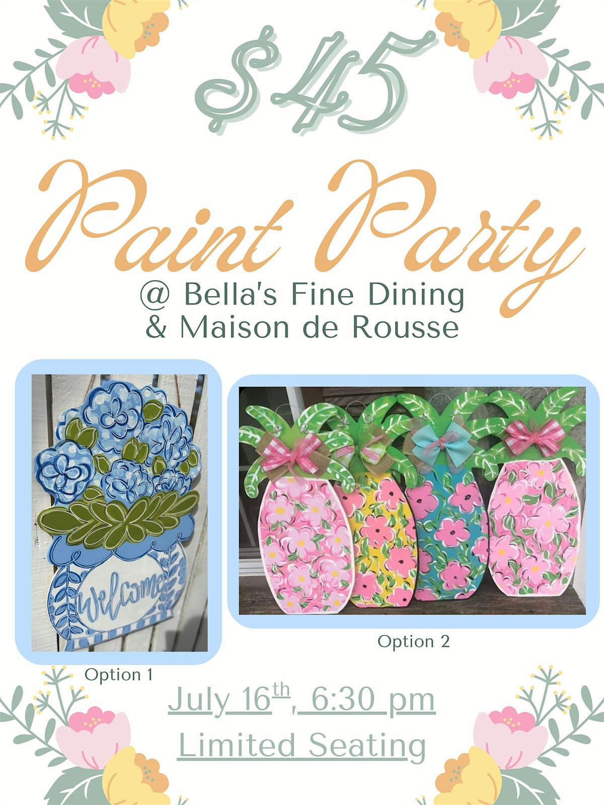 Bella’s Paint  Party, 16 July | Event in Dothan | AllEvents