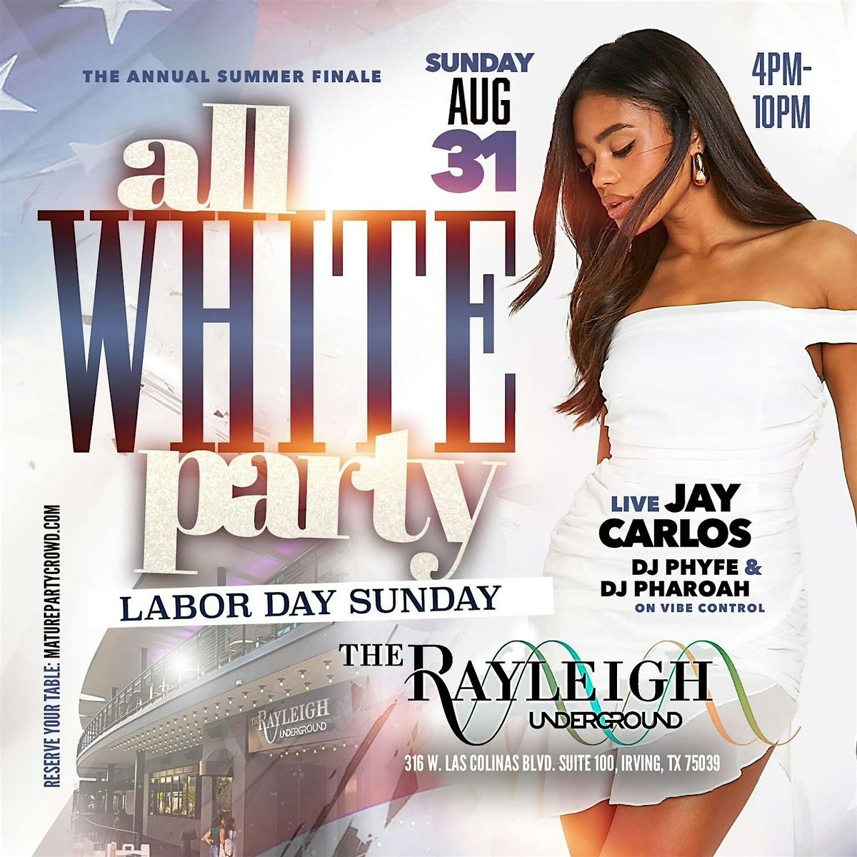 Summer Finale - SUNDAY FUNDAY @ Rayleigh Underground - The ALL-WHITE Party!, 31 August | Event in Irving | AllEvents