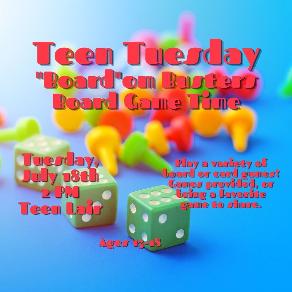 Teen Board Game Time, N. P. Sims Library, Waxahachie, July 18 2023 ...