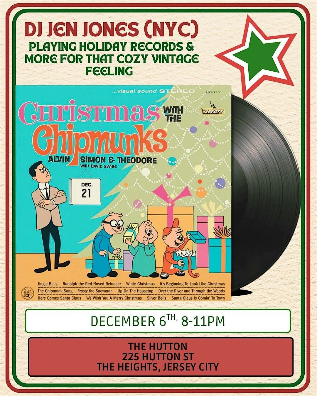 Holiday Vinyl with DJ Jen Jones, 6 December | Event in Jersey City | AllEvents