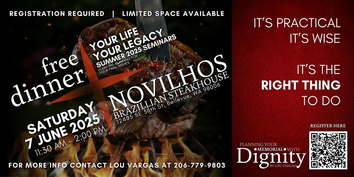 JUN 7 - YOUR LIFE YOUR LEGACY SEMINAR, 7 June | Event in Bellevue | AllEvents