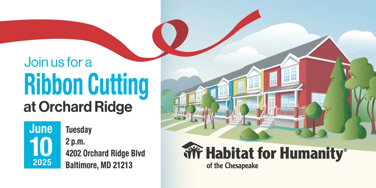Orchard Ridge Ribbon Cutting, 10 June | Event in Baltimore | AllEvents