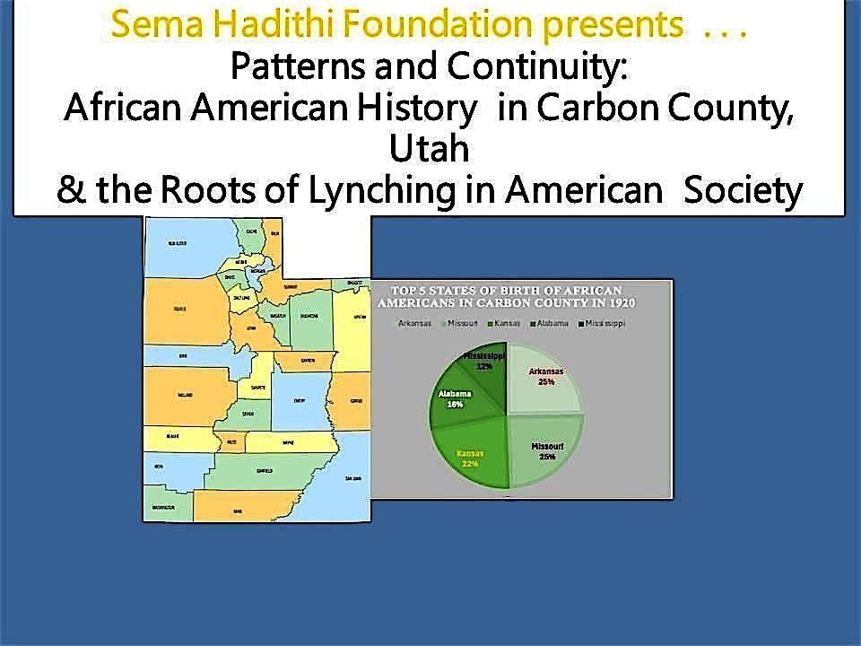 Patterns & Continuity: African  American History  in Carbon County, Utah, 13 November | Event in Salt Lake City