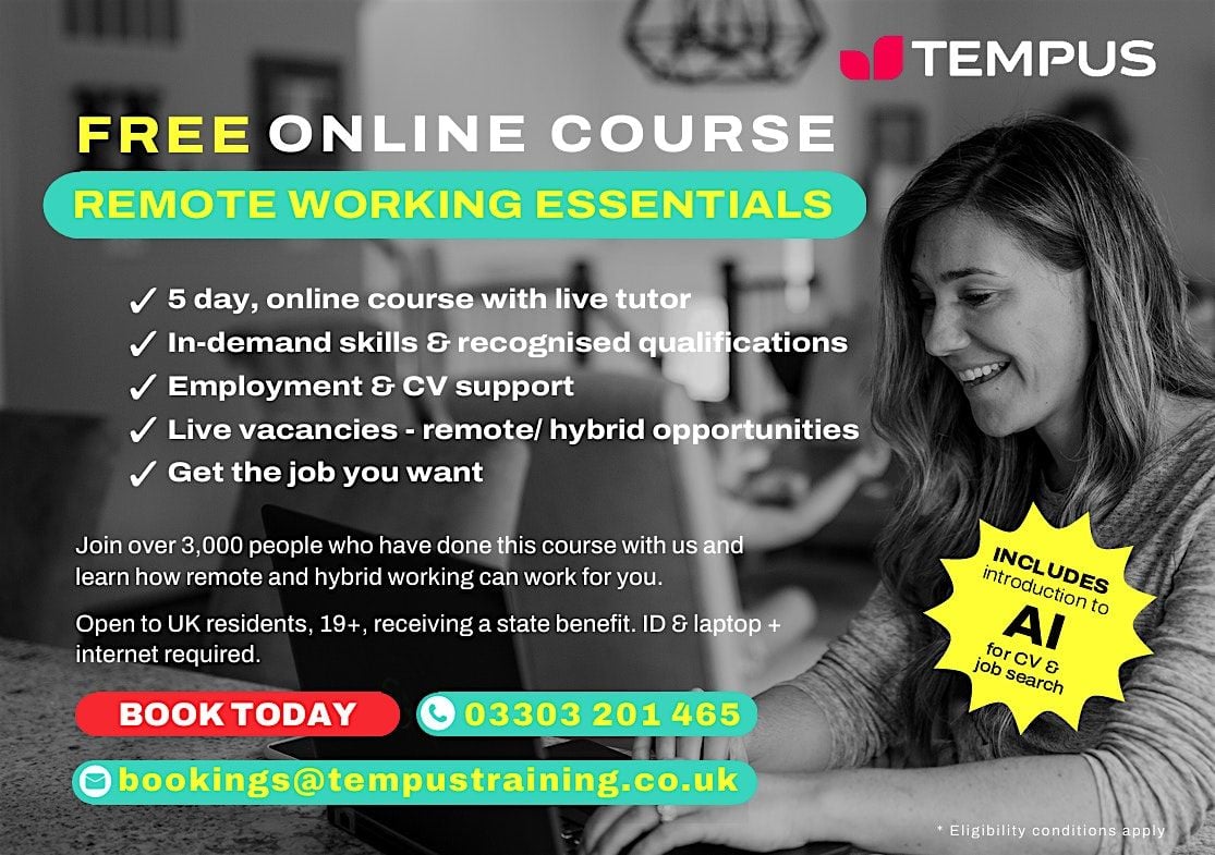 Remote & Hybrid  Working Essentials Programme - Chesterfield | Event in Chesterfield | AllEvents