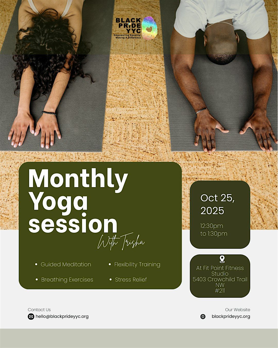Safe Space Monthly Yoga Session, 25 October | Event in Calgary | AllEvents