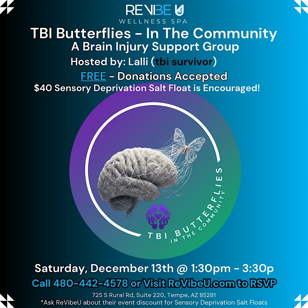 TBI Butterflies: In The Community | Brain Injury Support Group, 13 December | Event in Tempe | AllEvents