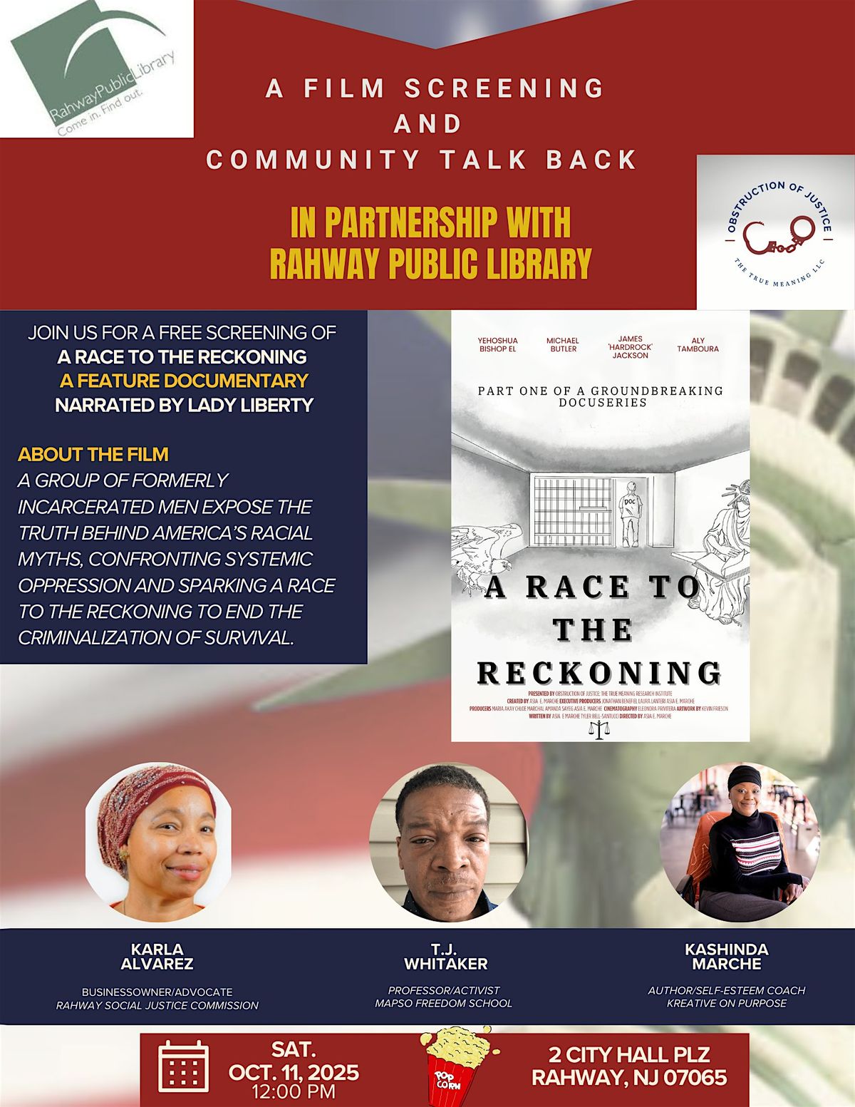 FREE Community Documentary Screening, 11 October | Event in Rahway | AllEvents
