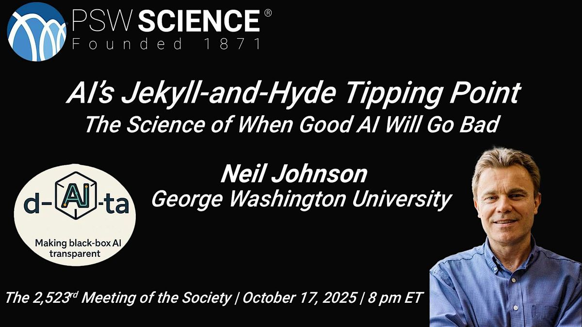AI’s Jekyll-and-Hyde Tipping Point, 17 October | Event in Washington | AllEvents