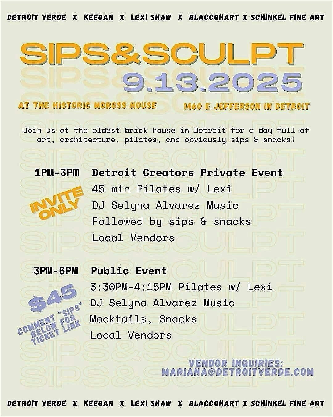 Sips & Sculpt, 13 September | Event in Detroit | AllEvents