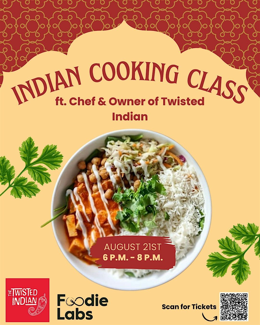 Indian Cooking Class ft. Chef & Owner of The Twisted Indian, 21 August | Event in St. Petersburg | AllEvents