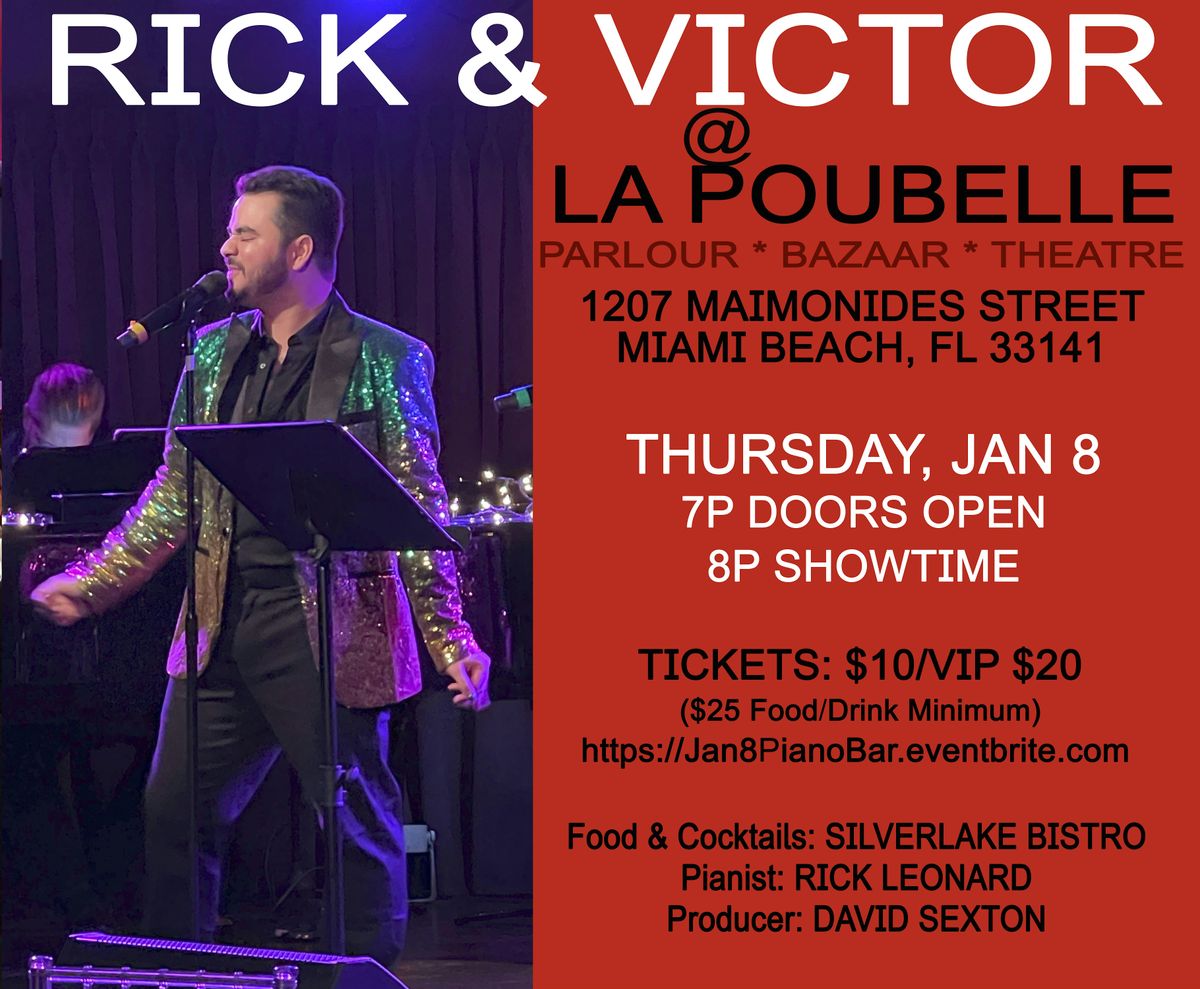 La Poubelle Piano Bar with Victor Valdez and Rick Leonard!, 8 January | Event in Miami Beach | AllEvents