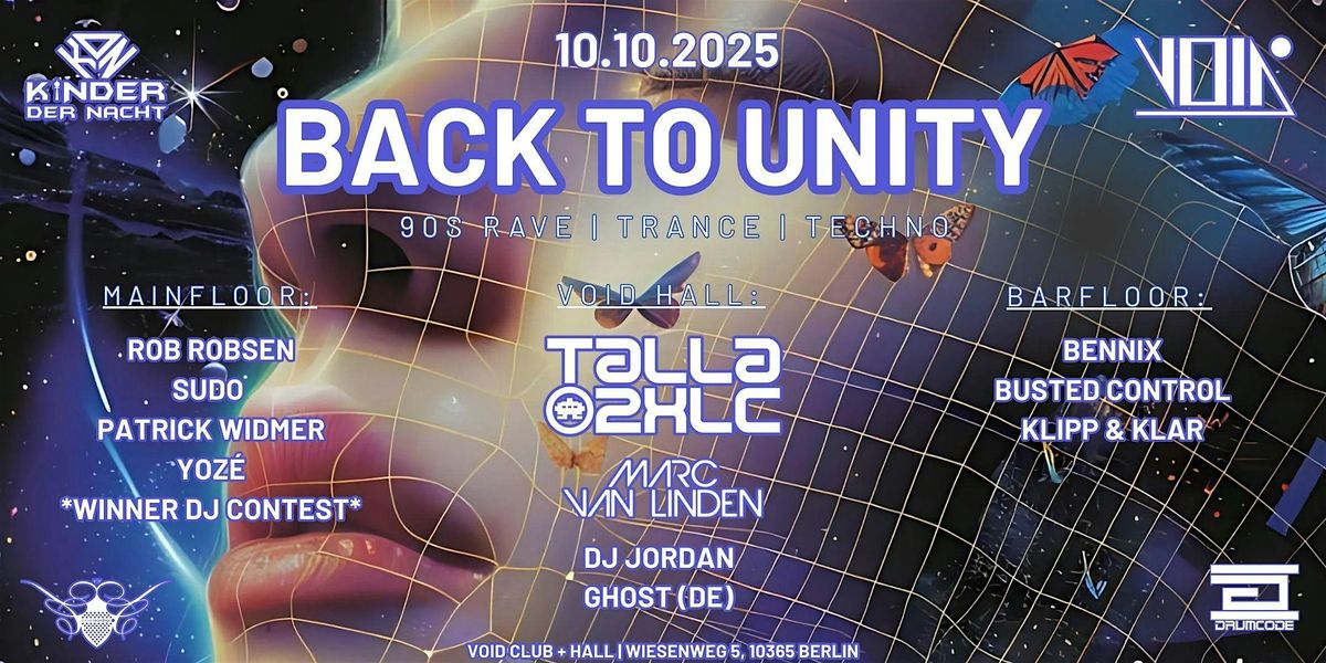 Back to Unity Rave - 90s Rave, Trance, Hardtechno by Kinder der Nacht, 10 October | Event in Berlin | AllEvents