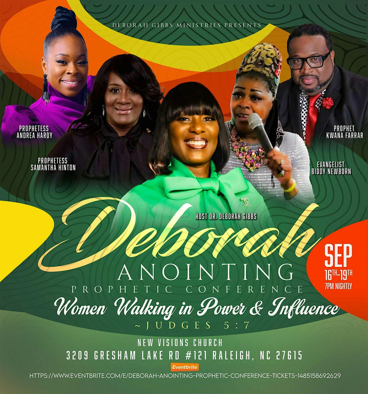 Deborah Anointing Prophetic Conference, 16 September | Event in Raleigh | AllEvents