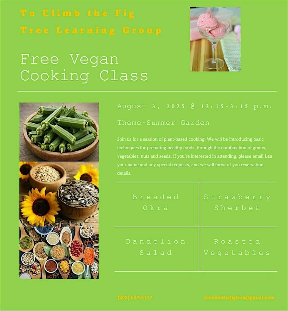 Free Vegan Cooking Class, 3 August | Event in Richmond | AllEvents