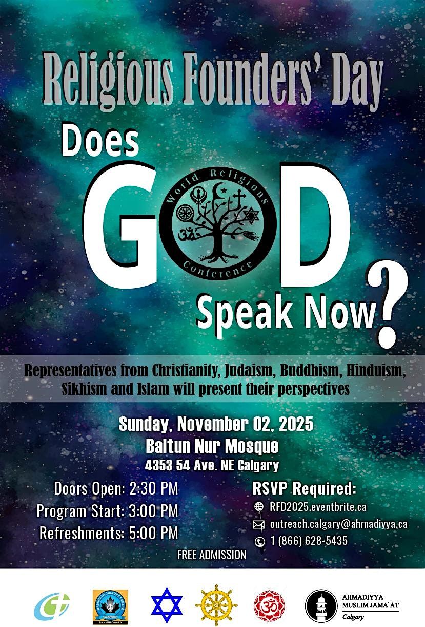 Religious Founders' Day - Does God Speak Now?, 2 November | Event in Calgary | AllEvents