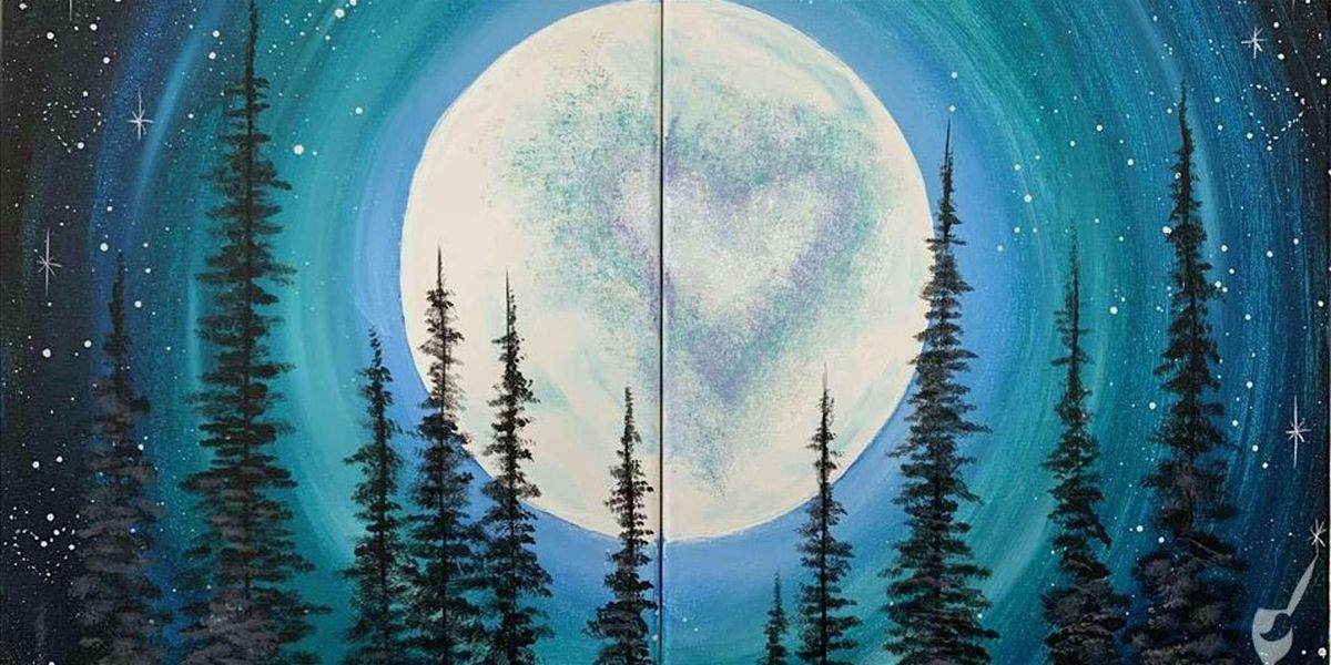 The Moon and the Pine Trees - Date Night - Paint and Sip by Classpop!™, 28 June | Event in Austin | AllEvents