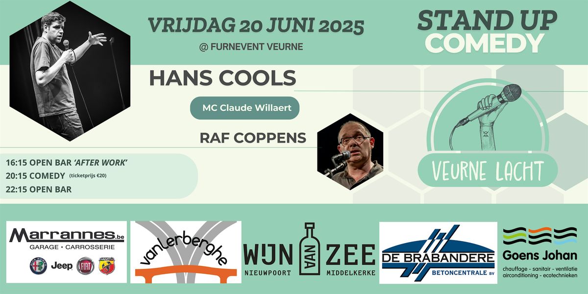 stand up comedy - Raf Coppens en Hans cools, 20 June | Event in Veurne | AllEvents