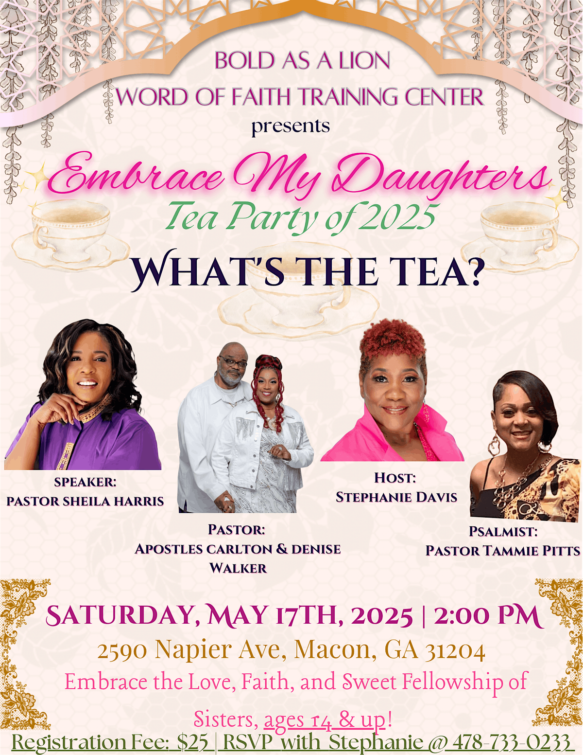 ☕✨ Ladies, It’s Tea Time! ✨☕ Embrace My Daughters Tea Party of 2025, 17 May | Event in Macon | AllEvents