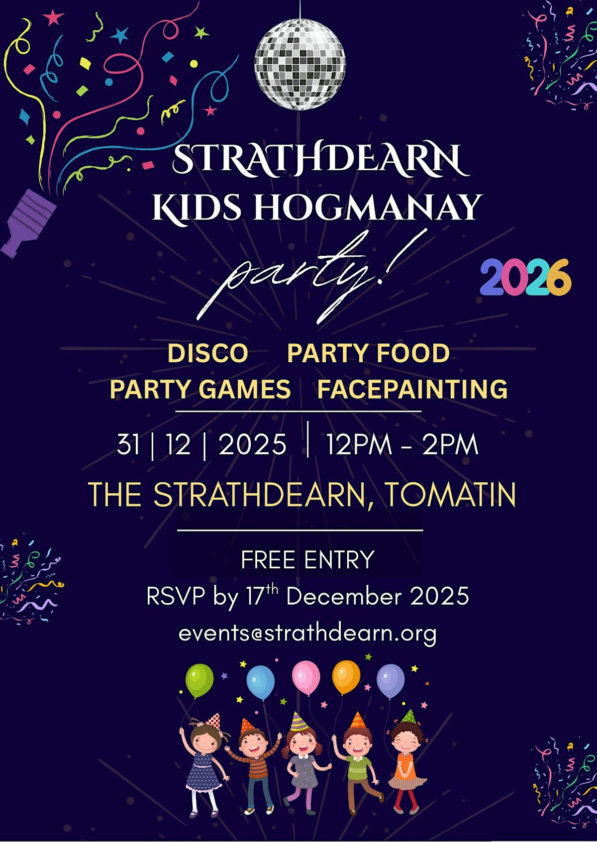Strathdearn Kids Hogmanay Party