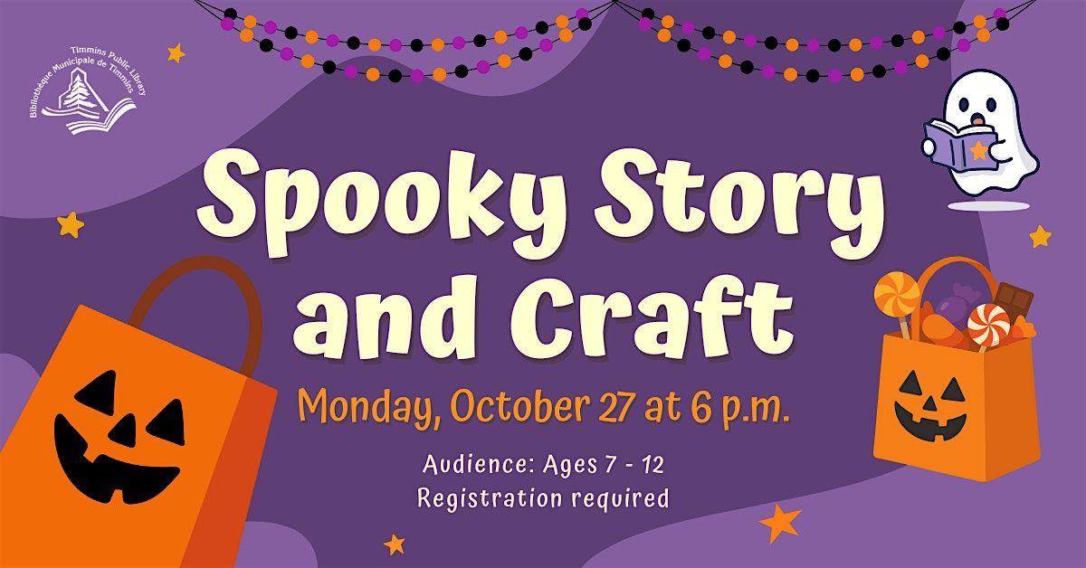 Spooky Story and Craft, 27 October | Event in Timmins | AllEvents