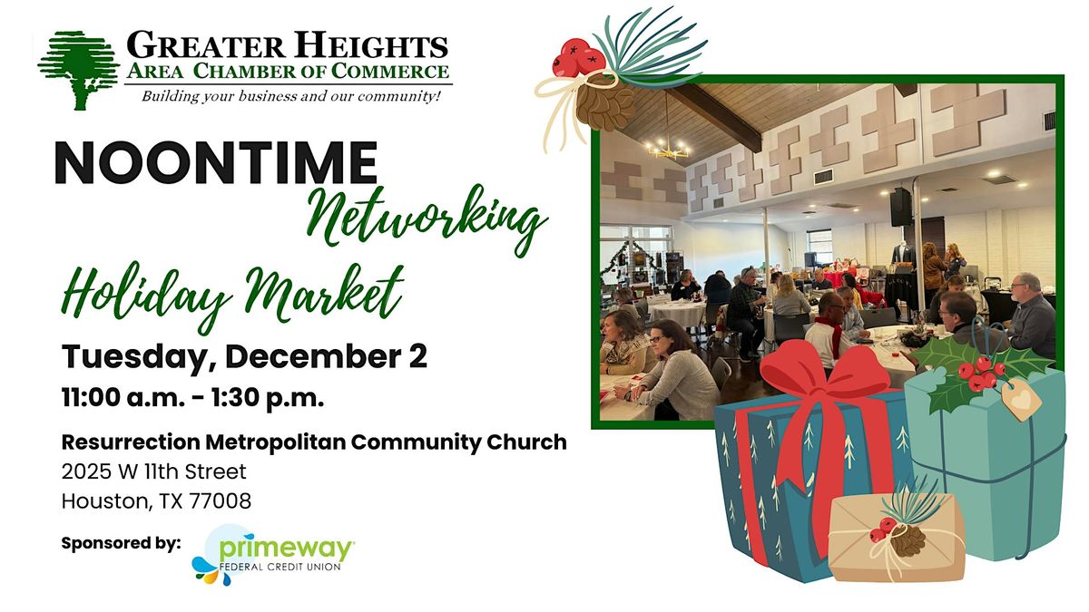 Noontime Networking Holiday Market, 2 December | Event in Houston | AllEvents