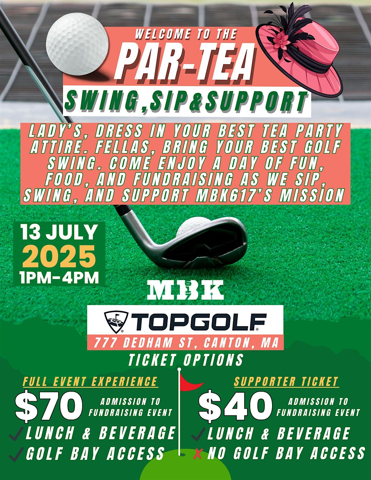 Par-Tea, Sip, Swing & Support Fundraiser, 13 July | Event in Canton | AllEvents