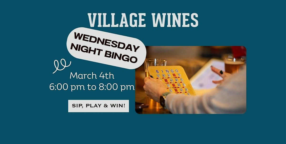Village Wines Wednesday Night Bingo, 4 March | Event in Woodinville | AllEvents