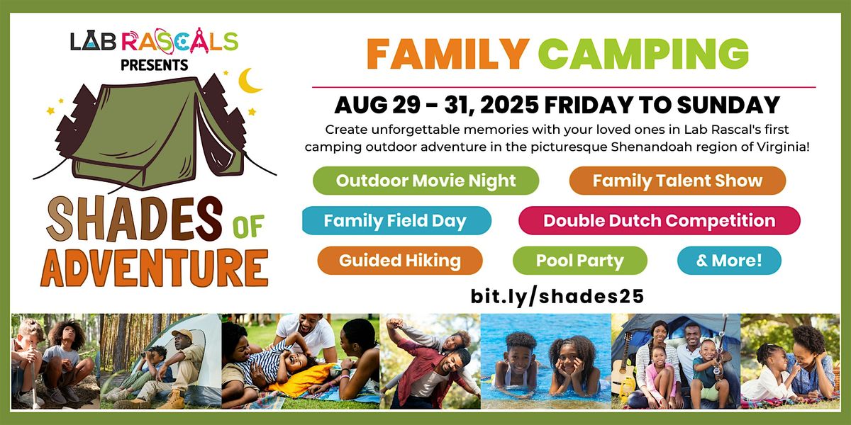 Shades of Adventure: Family Camping 2025, 29 August | Event in Fort Valley | AllEvents