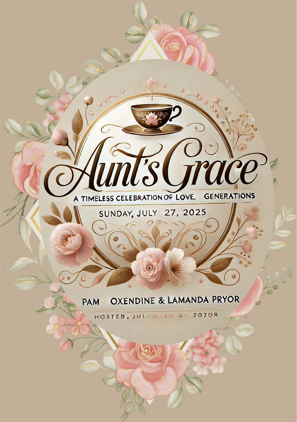 Aunt’s Grace: A Timeless Tea Celebration of Love, Legacy & Generations, 27 July | Event in Durham | AllEvents