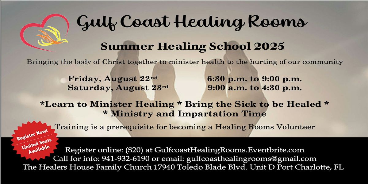 GULF COAST HEALING ROOMS - SUMMER HEALING SCHOOL 2025, 22 August | Event in Port Charlotte | AllEvents