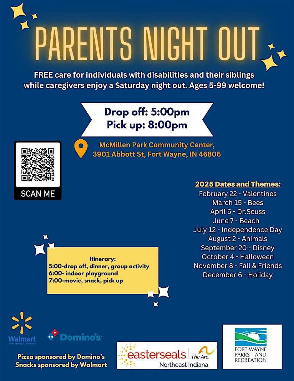 Parent's Night Out - McMillen Park Community Center, 2 August | Event in Fort Wayne | AllEvents