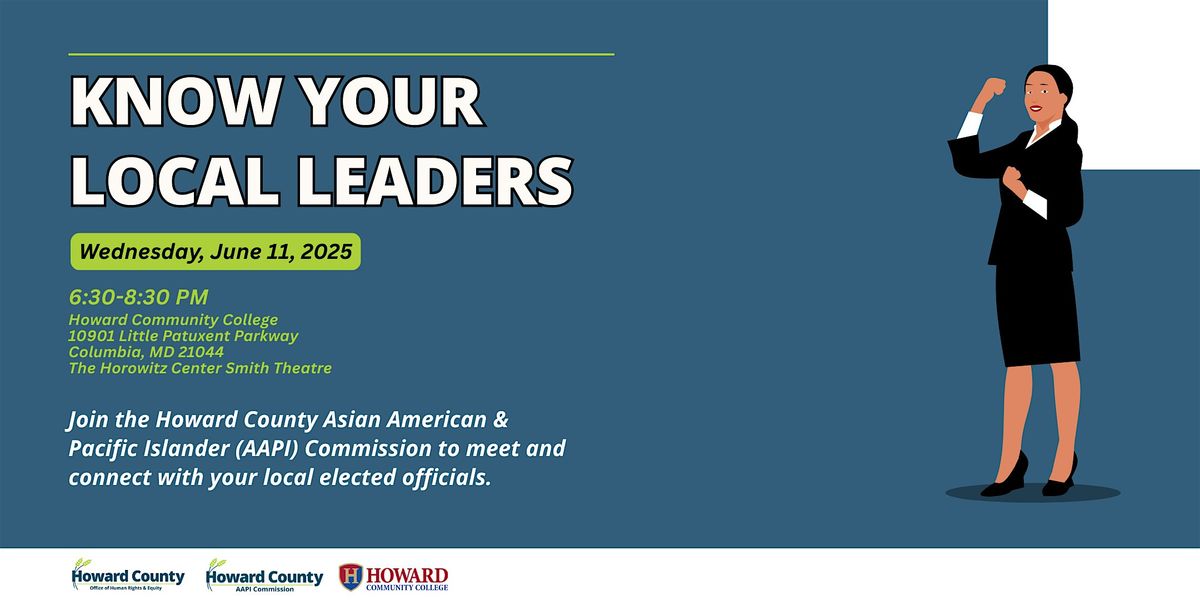 Know Your Local Leaders, 11 June | Event in Columbia | AllEvents
