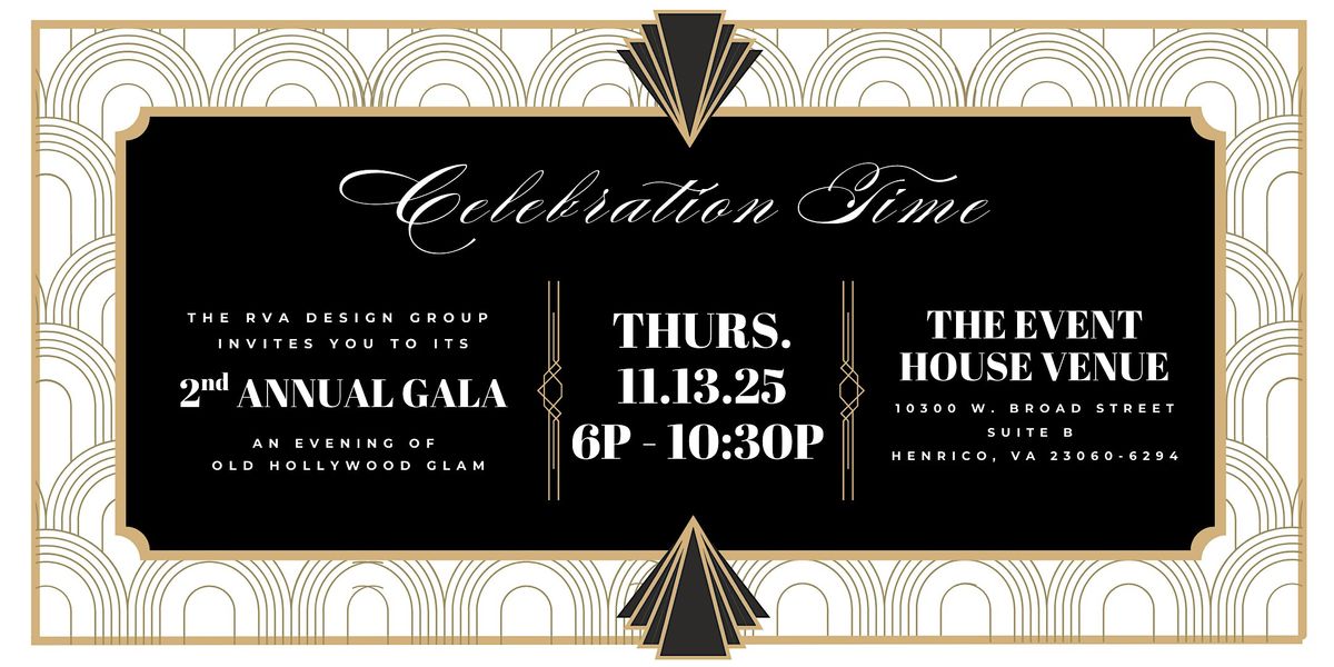 2nd Annual RVA Design Group Old Hollywood Gala, 13 November | Event in Henrico | AllEvents