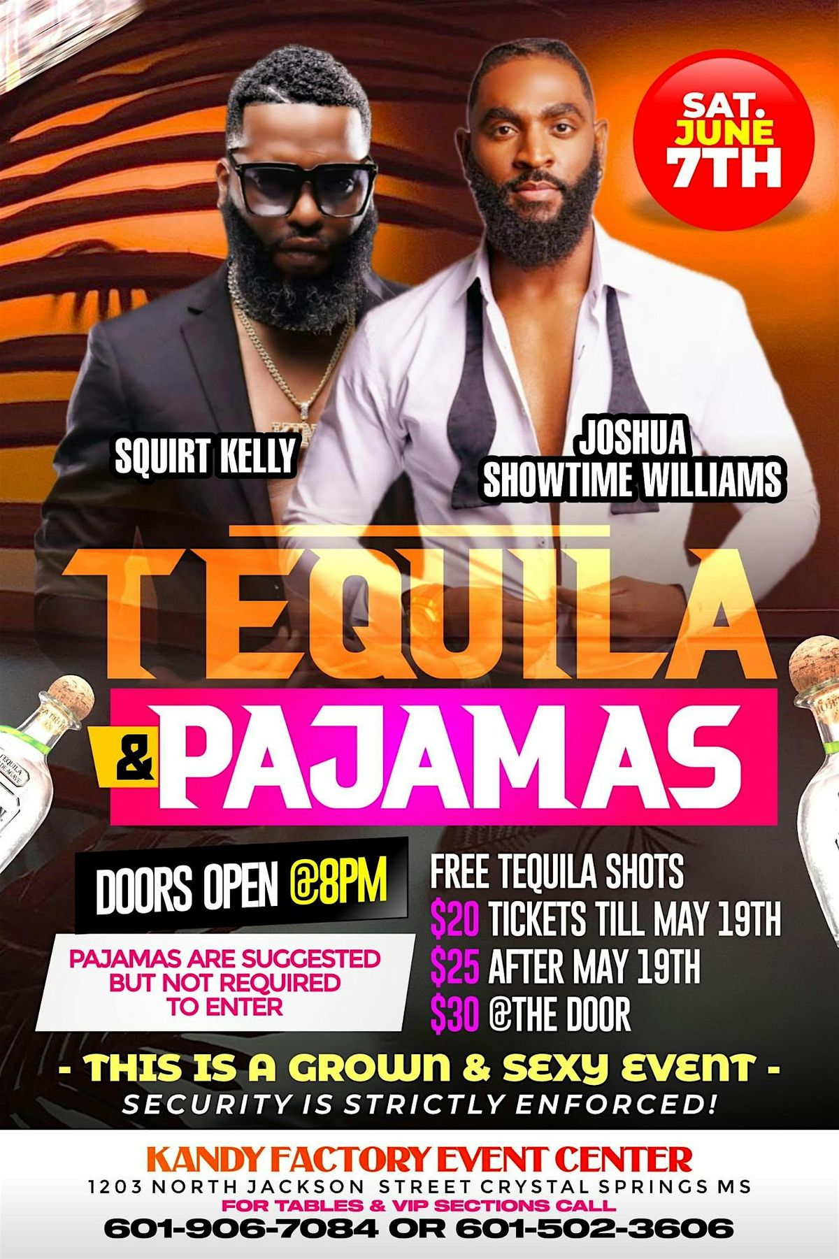 Tequila & Pajamas, 7 June | Event in Crystal Springs | AllEvents
