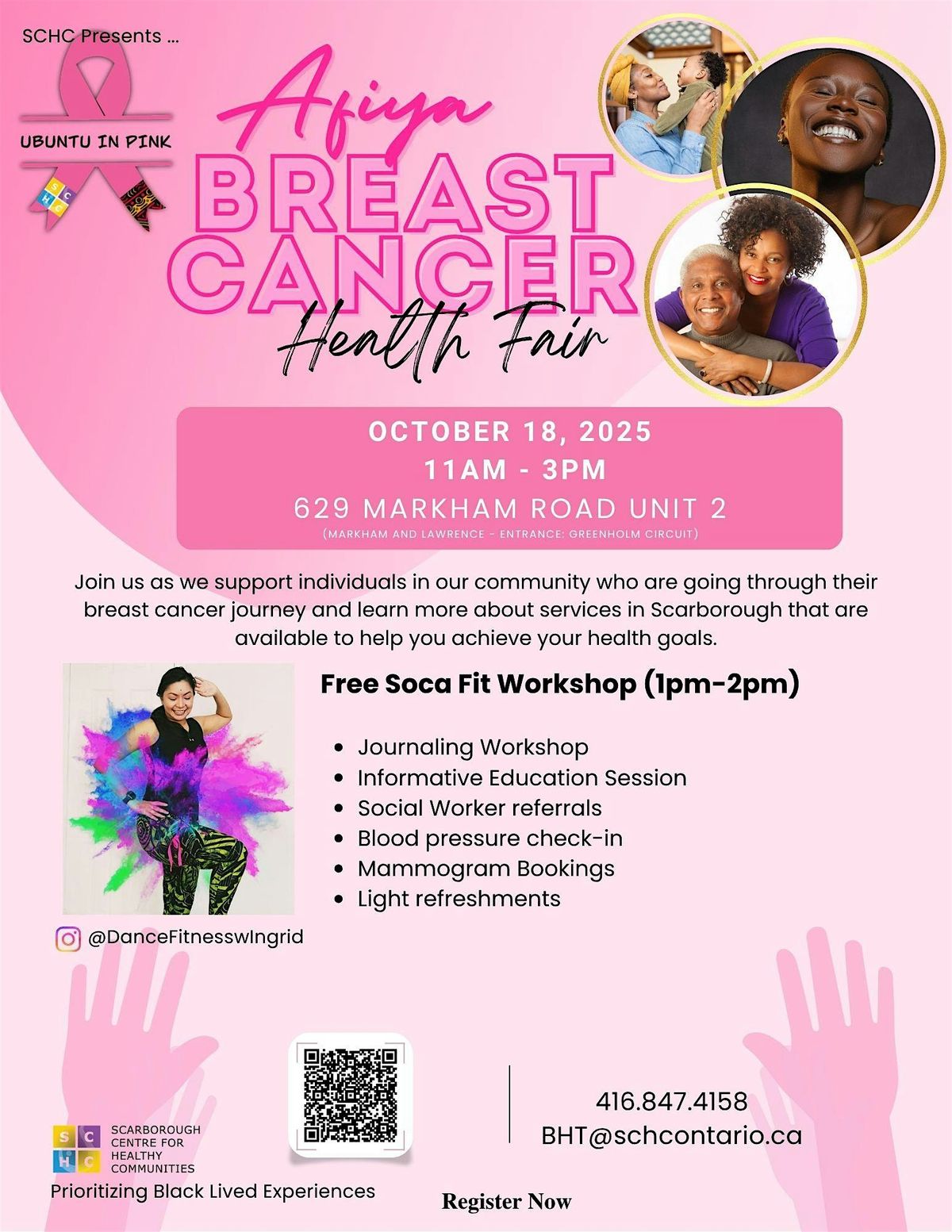 Ubuntu in Pink: Breast Cancer Screening Event, 18 October | Event in Toronto | AllEvents
