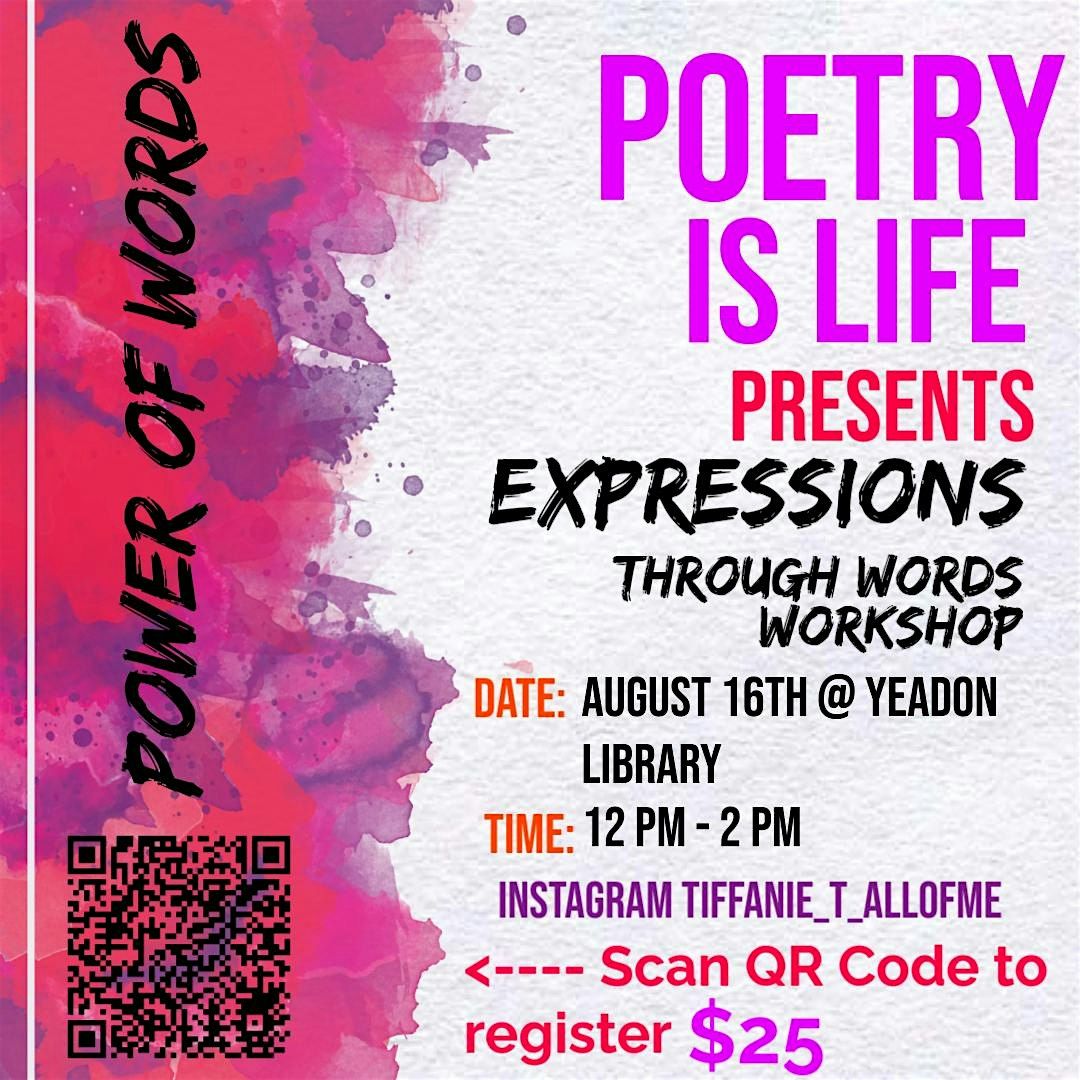 Expressions Through Words Workshop, 16 August | Event in Yeadon | AllEvents