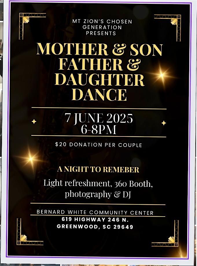 Mt. Zion’s Father/Daughter & Mother/Son Dance, 7 June | Event in Greenwood | AllEvents