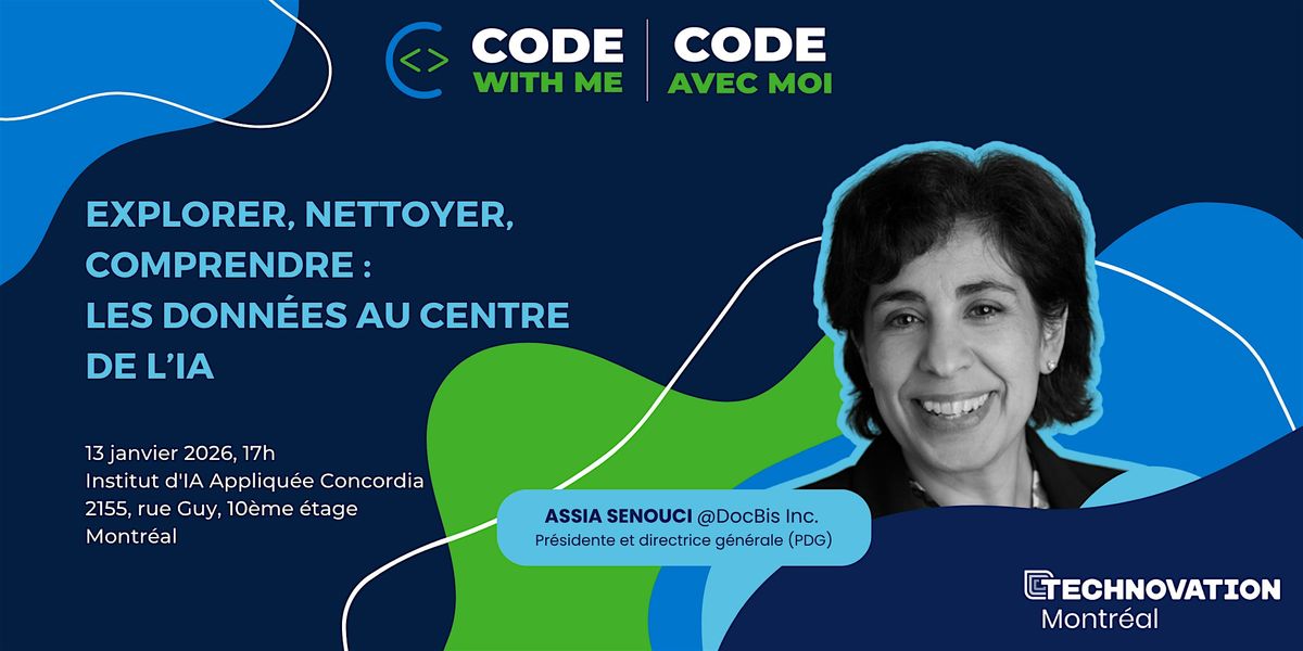 Explorer, nettoyer, comprendre : les données au centre de l'IA, 13 January | Event in Montréal | AllEvents