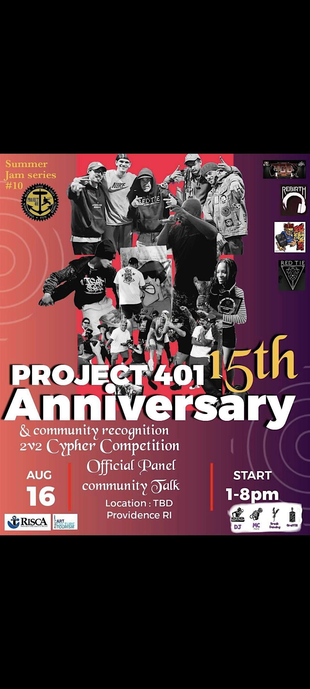 Project 401 15th Anniversary Jam style, 16 August | Event in Providence | AllEvents