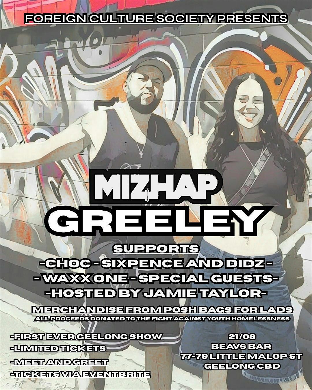 FCS PRESENTS :: GREELEY & MIZHAP, 21 June | Event in Geelong | AllEvents