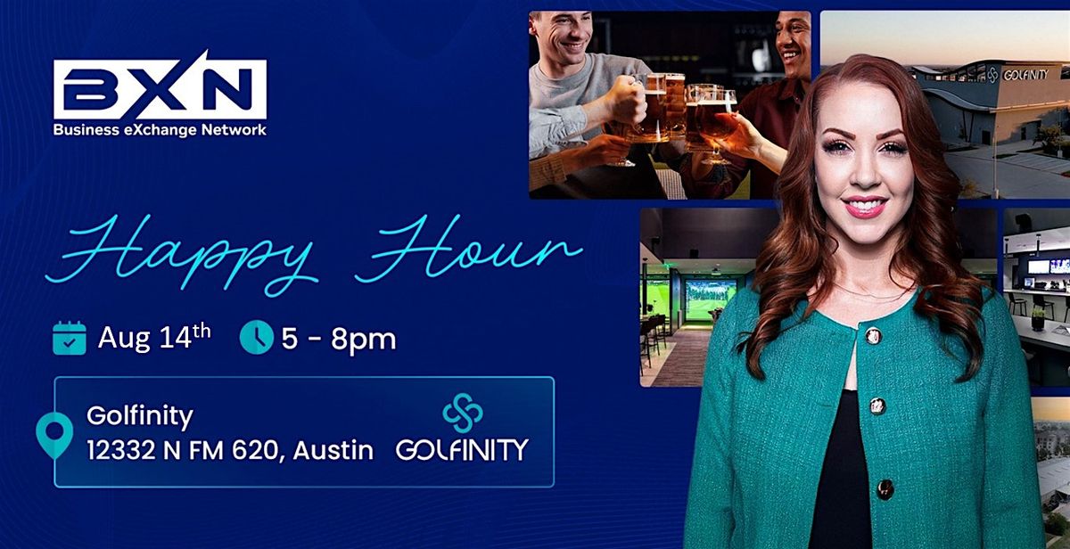 BXN Happy Hour at Golfinity - August, 14 August | Event in Austin | AllEvents