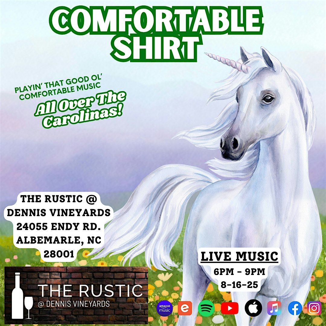 Comfortable Shirt: Live from THE RUSTIC @ Dennis Vineyards!, 16 August | Event in Albemarle | AllEvents