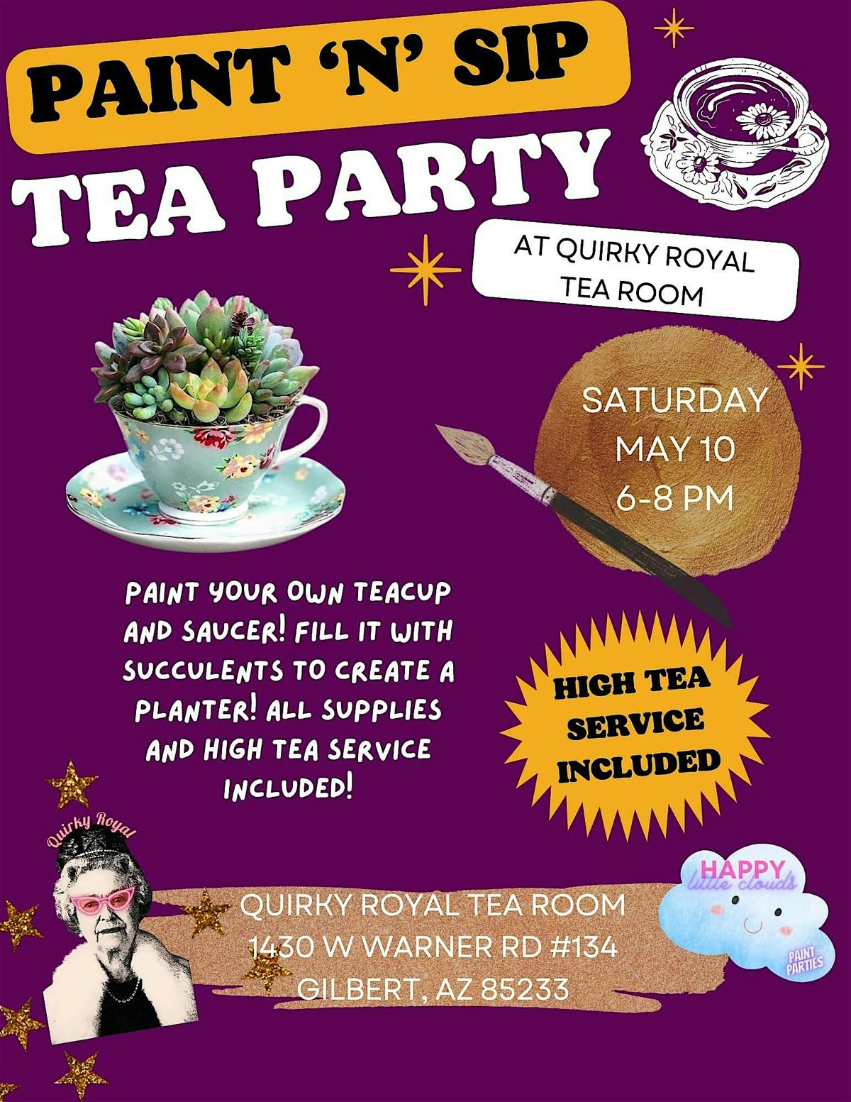 Phoenix Vintage Society - Paint N Sip Tea Party, 10 May | Event in Gilbert | AllEvents